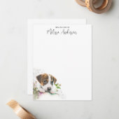 ジャック・ラッセル・テリアかわいい子犬パーソナライズされた ノートカード (正面/裏面インサイチュ)