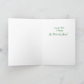 ジャック・ラッセル・テリアとセント・パトリックの日グリーン カード (内部)