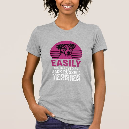 ジャック・ラッセル・テリアに気を取られやすい Tシャツ (正面)