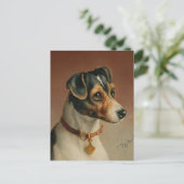 ジャック・ラッセル・テリアのポートレート | カール・ライチェルト ポストカード (スタンド正面)