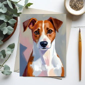 ジャック・ラッセル・テリアの絵画 犬 ペットカード