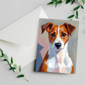 ジャック・ラッセル・テリアの絵画 犬 ペットカード