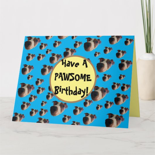 ジャック・ラッセル・テリアの誕生日カード カード (正面)