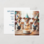 ジャック・ラッセル・テリアカード、ジャック・ラッセル・テリアー 招待状 (正面/裏面)