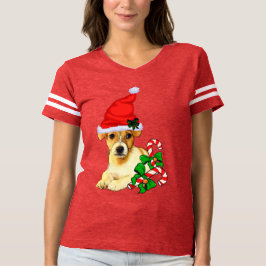 ジャック・ラッセル・テリアクリスマスメリー Tシャツ