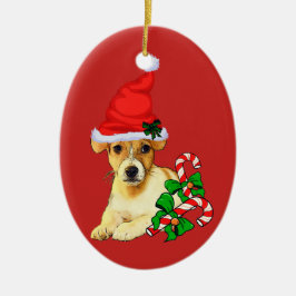 ジャック・ラッセル・テリアクリスマス セラミックオーナメント
