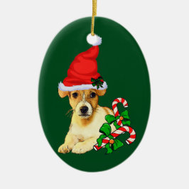 ジャック・ラッセル・テリアクリスマス セラミックオーナメント