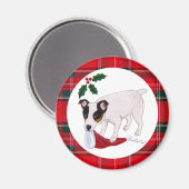 ジャック・ラッセル・テリアクリスマス マグネット (正面/裏面)