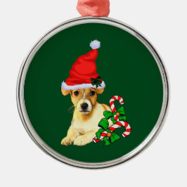 ジャック・ラッセル・テリアクリスマス メタルオーナメント