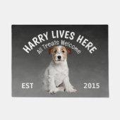 ジャック・ラッセル・テリアパーソナライズされたー犬の恋人 ドアマット (正面)