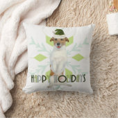 ジャック・ラッセル・テリアモノグラムの・クリスマス クッション (ブランケット)