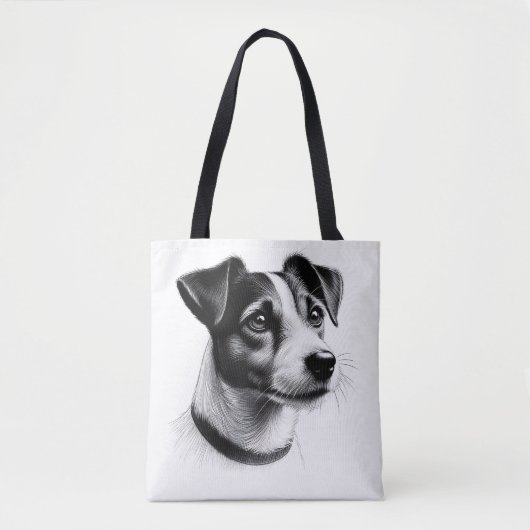ジャック・ラッセル・テリアースケッチ トートバッグ (正面)