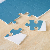 ジャック・ラッセル・テリアードッグ・ブルーとレッド・ジオメトリック ジグソーパズル (側面)