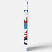 ジャック・ラッセル・テリアードッグ・ブルーとレッド・ジオメトリック Case-Mate iPhoneケース (裏面 / 右)