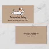 ジャック・ラッセル・テリアー漫画の犬 |ペット・ケア・アニマル 名刺 (正面/裏面)