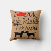 ジャック・ラッセル・テリアー犬2匹が大好き クッション (裏面)