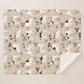 ジャック・ラッセル・テリアー・ポーズ シェルパブランケット (正面(横))