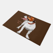 ジャック・ラッセル・テリアー・ママパパ女子男子供が大好き ドアマット (アングル)