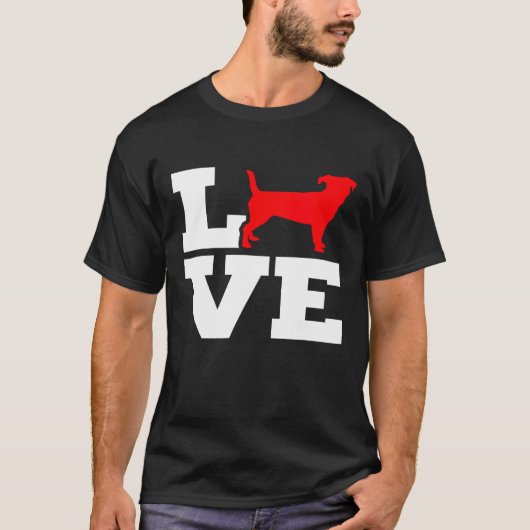 ジャック・ラッセル・テリアー・ラブ Tシャツ (正面)