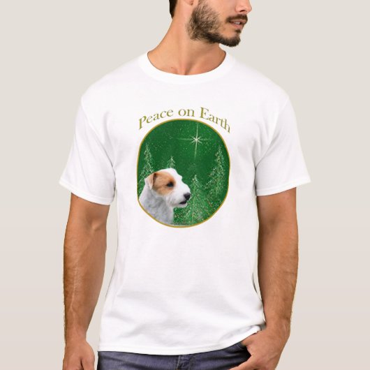 ジャック・ラッセル・テリアー(壊れた)平和 Tシャツ (正面)
