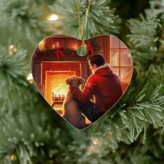 ジャック・ラッセル・テリア消防士、子犬、ペット犬愛好家 セラミックオーナメント