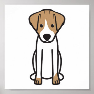 ジャック・ラッセル・テリア犬の漫画 ポスター