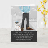 ジャック・ラッセル・テリア犬の父の日の車 カード (黄色い花)