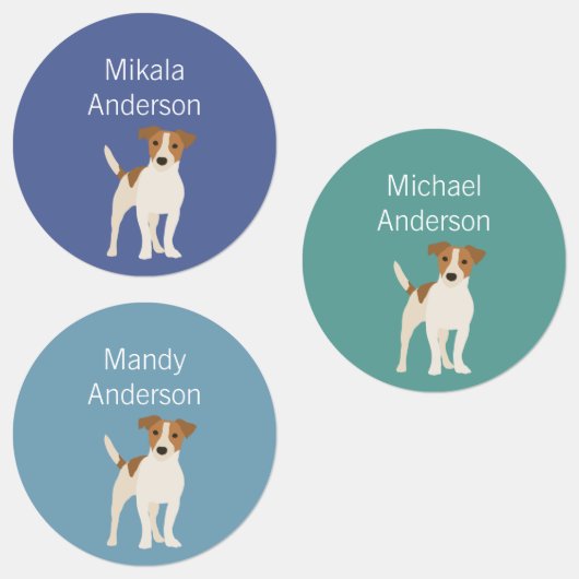 ジャック・ラッセル・テリア犬の色の防水ラベル ラベル (グループ)