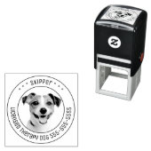 ジャック・ラッセル・テリア犬ペットフォトラウンド セルフインキングスタンプ (インサイチュ)