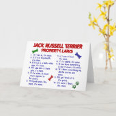 ジャック・ラッセル・テリア財産法2 カード (黄色い花)