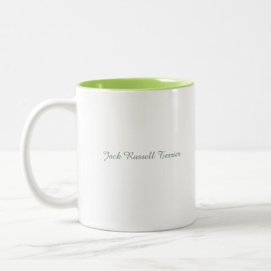 ジャック・ラッセル・テリア・ウォーター・絵画ドッグズ ツートーンマグカップ (左)