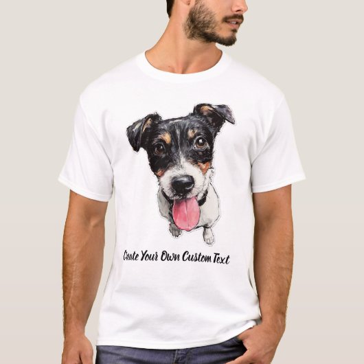 ジャック・ラッセル・テリア オリジナルテキスト Tシャツ (正面)