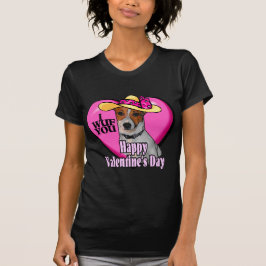 ジャック・ラッセル・テリア バレンタインデー Tシャツ
