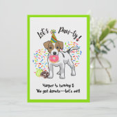 ジャック·ラッセル·テリア·バースデー·パーティーの招待 招待状 (スタンド正面)