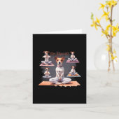 ジャック・ラッセル・テリア 犬の禅の瞬間 ジャック・ラッセルと カード (黄色い花)