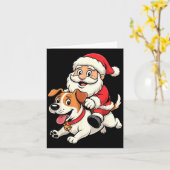 ジャック・ラッセル・テリア 犬好き 子供 男性 女性 クリス カード (黄色い花)