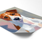 ジャック・ラッセル・テリア 絵画 犬 ペット ポスター (角)