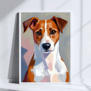 ジャック・ラッセル・テリア 絵画 犬 ペット ポスター
