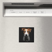 ジャック・ラッセル・テリア 黒犬 ジャックラッセル顔 マグネット (インサイチュ (食洗機))