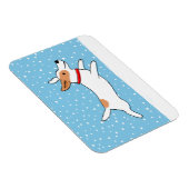 ジャック・ラッセル・テリア – Happy Winter Snow Dog マグネット (右側)