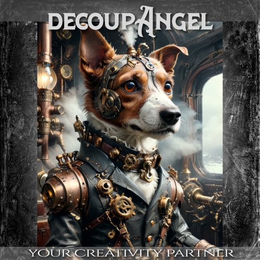 ジャック・ラッセル – デコページ –  薄葉紙