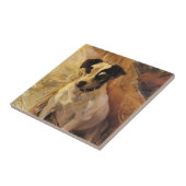 ジャック・ラッセル・ドッグのポートレート タイル (側面)