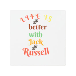 ジャック・ラッセル・ドッグの方が人生は楽だ メタルプリント