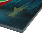 ジャック・ラッセル・ドッグ車の怖いハロウィーン カッティングボード (角)