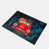 ジャック・ラッセル・ドッグ車の怖いハロウィーン ドアマット (アングル)