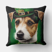ジャック・ラッセル・ドッグ・イン・セント・パトリックのデイドレス クッション (裏面)