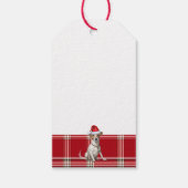 ジャック・ラッセル・ドッグ・クリスマス付きホリデー・プレイド ギフトタグ (裏面)