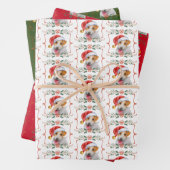 ジャック・ラッセル・ドッグ・パターン・クリスマス ラッピングペーパーシート (インサイチュ)
