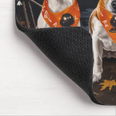 ジャック・ラッセル・ハロウィン不気味 マウスパッド (コーナー)