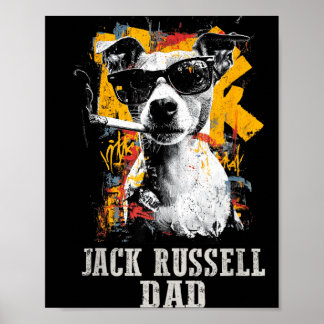 ジャック・ラッセル・パパ 犬 おもしろ オーナー 父の日 ポスター